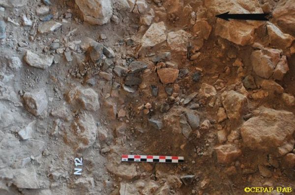 ACCUMULATION OF DEBRIS FOUND IN SITU- N12-